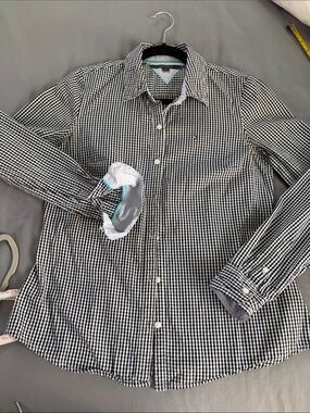 Tommy Hilfiger small petite checkered button-down Oxford shirt